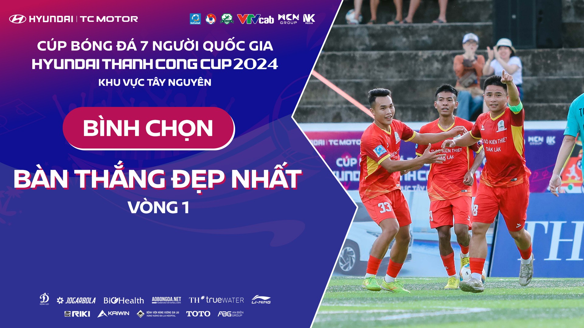 Bình chọn bàn thắng đẹp nhất vòng 1 VSC-S4 | Khu vực Tây Nguyên